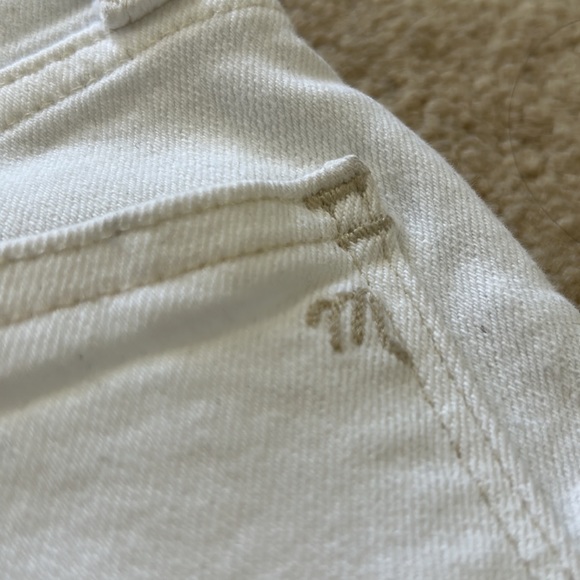 NWOT Madewell Classic Straight Leg Jean Petite Cropped Tile White Sz 23P - Picture 8 of 15